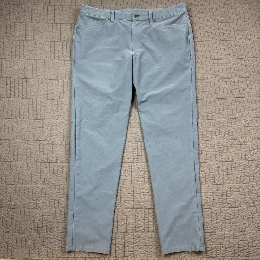 Lululemon‎ ABC Pants Mens 36 (37x33) Blue Slim Fit Utilitech On The Move Stretch